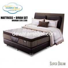 Mattress Divan Set Size 120 - Comforta Super Dream 120 Set  / Black
